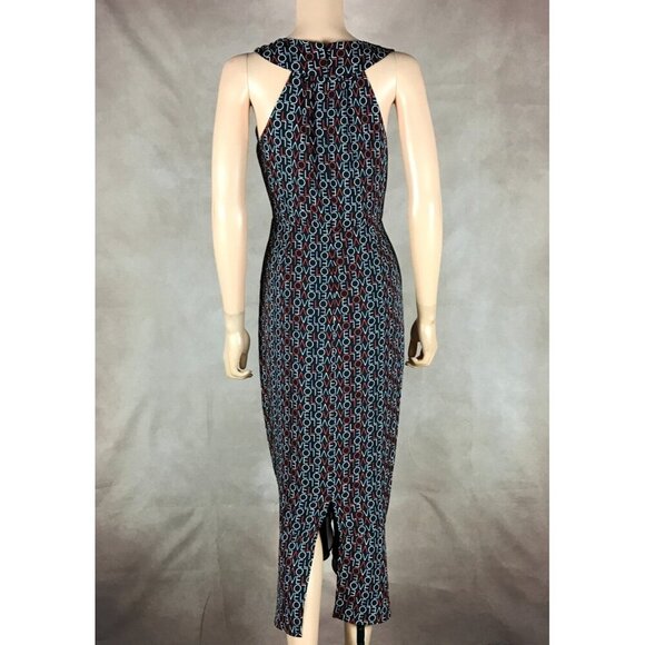 RACHEL ROY Cut-out LOVE Printed Midi Dress NEW Size 2 - Picture 6 of 11